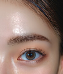 眉毛のクローズアップ