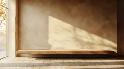 A mockup of an empty wall in the living room