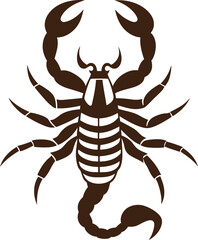 scorpion silhouette graphic vector illustration