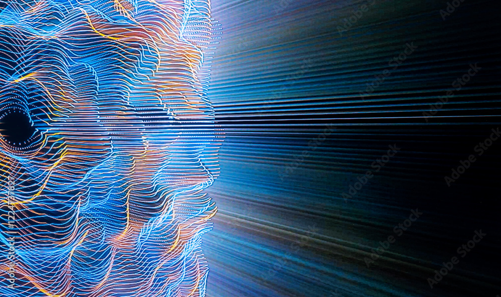 Aufkleber detailed macro photography of lcd monitor showing intricate pixels and patterns