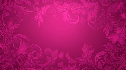 Elegant Pink Floral Frame Design Background