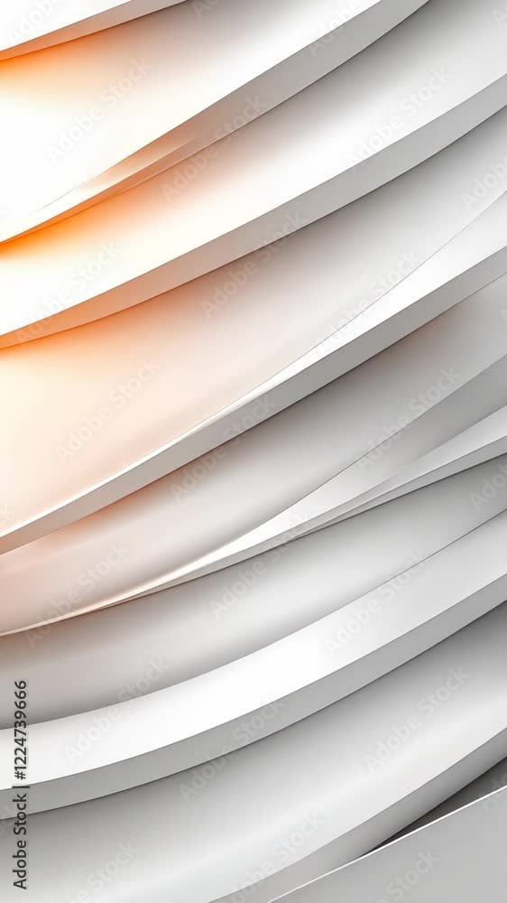 Aufkleber modern 3d abstract white wavy stripes background creating an abstract and elegant design, perfect fo