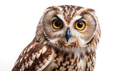 Naklejka premium Close-up Portrait of a Northern Hawk Owl