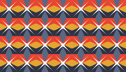 Seamless geometric vector pattern combination of colorful shapes. Perfect for printing, design backgrounds, wallpaper and tiles.