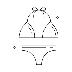 Classic Women’s Bikini Beachwear Vector Icon Design