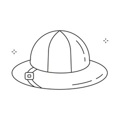 Expedition Safari Hat Outdoor Vector Icon Design