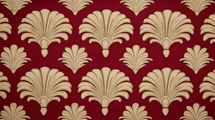 Elegant Red and Gold Damask Wallpaper Design (1)