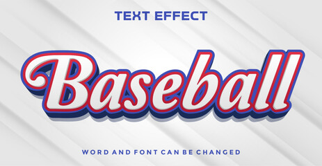 Baseball editable text effect