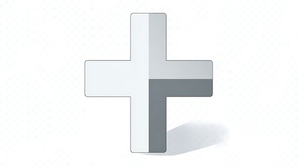 Obraz premium Plus Sign Icon on a Transparent Background: A Simple and Clear Symbol