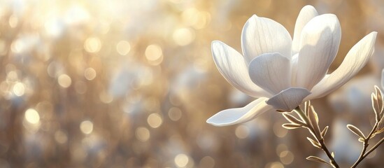 Serene Magnolia Bloom: A Golden Hour Masterpiece