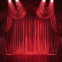 red stage curtain
