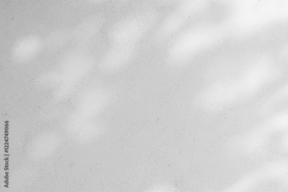 Fototapete close up on white plain wall background texture with shadow of window from sunlight for ads and adve
