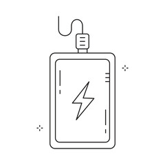 Lightweight Power Bank for Travel Vector Icon Design