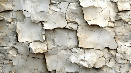 Fototapeta premium A weathered stone surface in muted beige, with minimal cracks.