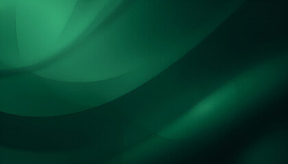 Elegant green abstract background with flowing curves and smooth gradient, copy space