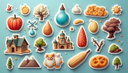 Fantasy Game Assets Collection of Cute Stickers