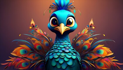 Fototapeta premium Niedlicher Pfau