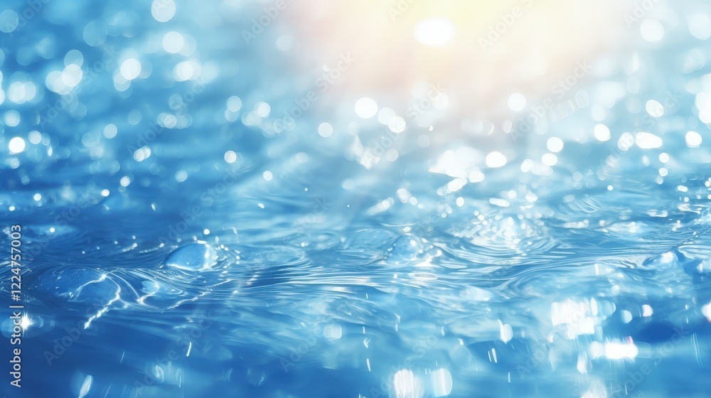 Aufkleber abstract blurred background with soft spots of light and water ripples, ideal for peaceful and calmi