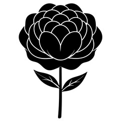 rose silhouette vector icon illustration , rose vector