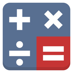 Obraz premium Math mark flat icon vector isolated on white background.