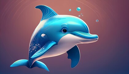 Obraz premium Niedlicher Delfin
