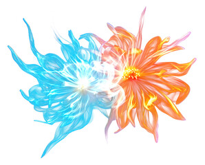 Fototapeta premium PNG Firework duo color fireworks light accessories.