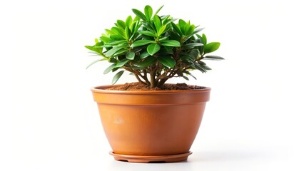 Potted Plant on White Background