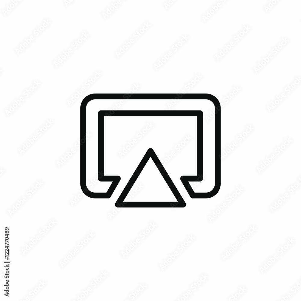 Poster presentation screen display icon vector sign