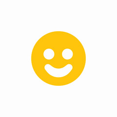Smile emoji face icon vector sign