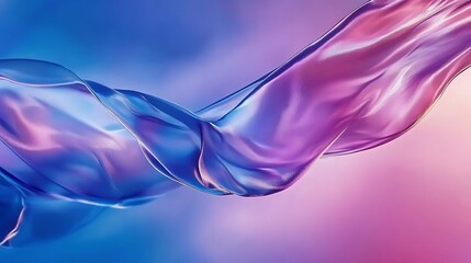 Naklejka premium Abstract flowing fabric in shades of blue and purple