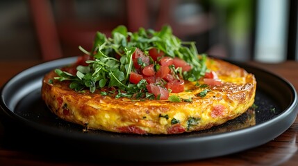 A Masterfully Crafted Frittata with a Colorful Vegetable Medley and Fresh Herbs Perfect for Any Meal