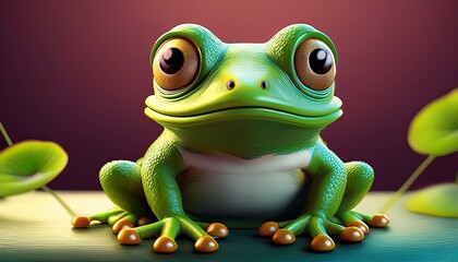 Obraz premium Niedlicher Frosch