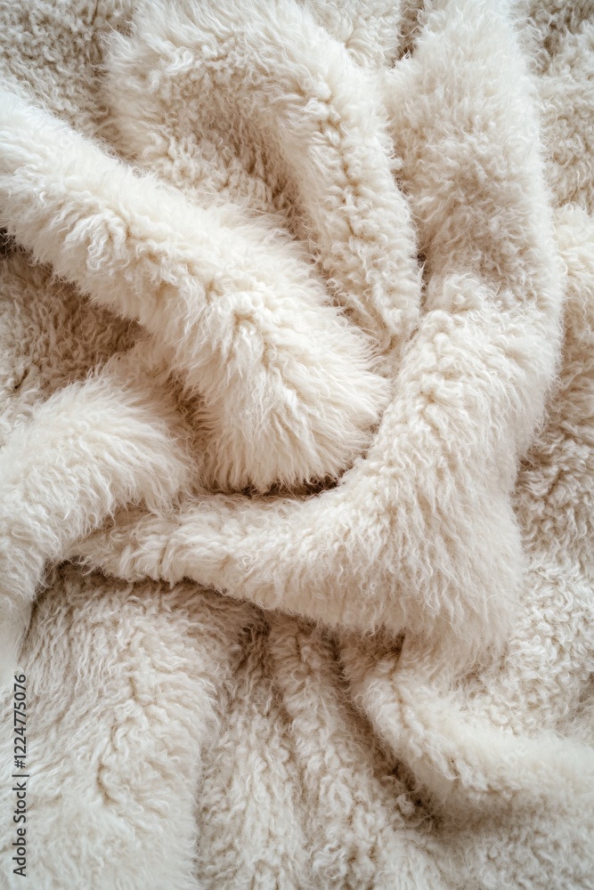 Poster soft white wool texture with natural light creating a cozy and warm feel for background use
