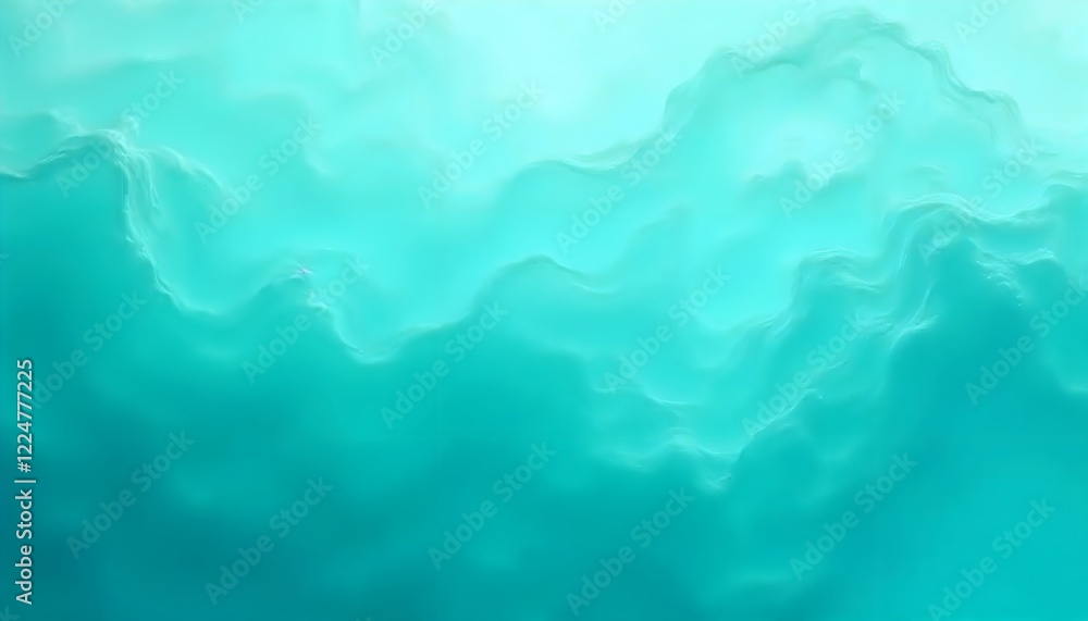 Aufkleber tranquil teal gradient with smooth cloudlike texture creates serene abstract background