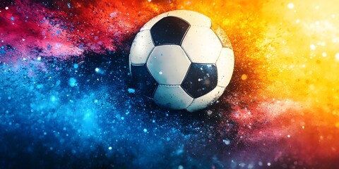 Fototapeta premium soccer ball in the fire