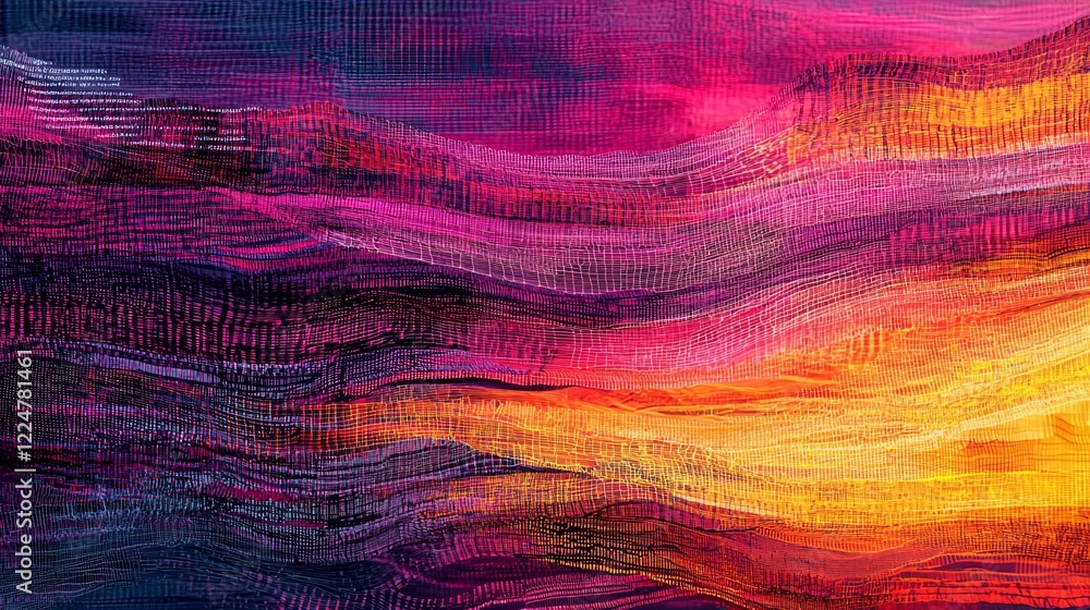 Aufkleber digital beauty in cyberspace exploring abstract layers of technology and graphics