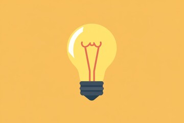 Minimalist Light Bulb Vector Graphic