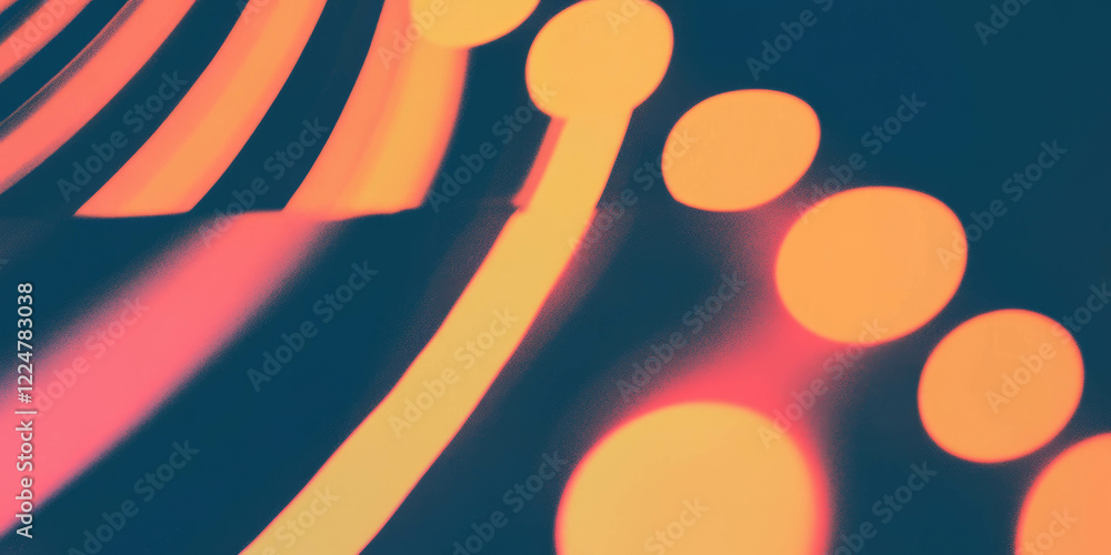 Poster Dynamic halftone texture featuring vivid patterns and vibrant colors in an abstract design