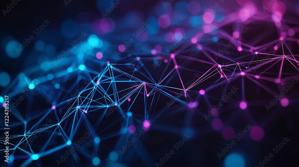 Poster dynamic digital connections captivating abstracts of network technology in cyberspace