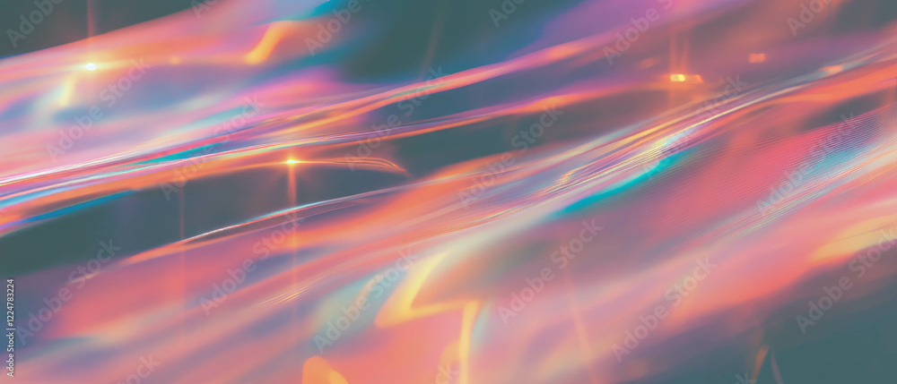 Poster abstract design featuring colorful fire sparks with a clear area for text or graphics