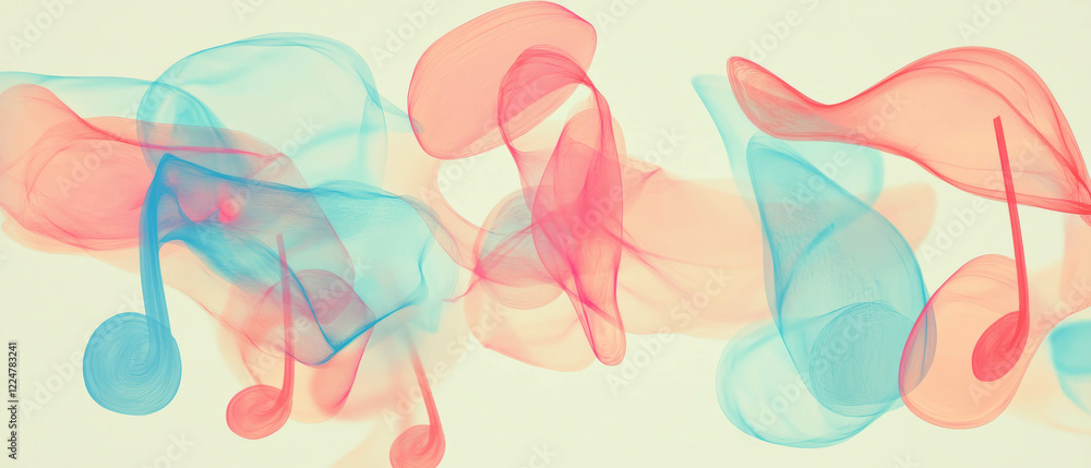 Poster vibrant abstract design showcasing music energy and artistic flair in a dynamic composition