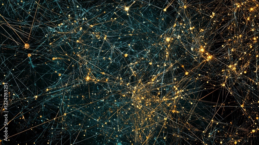 Poster digital cyberspace exploring captivating network connections and graphic resources