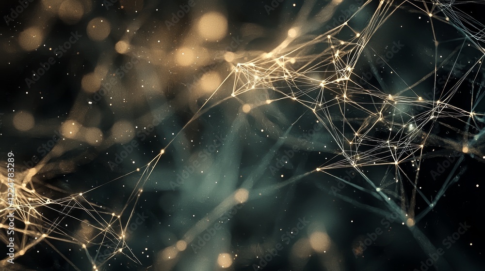 Poster high-tech backgrounds dynamic digital communication and network connections in cyberspace