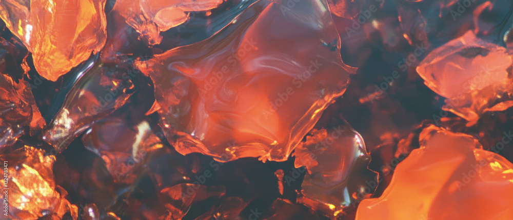 Poster fiery embers create a captivating abstract background with a bold central focus