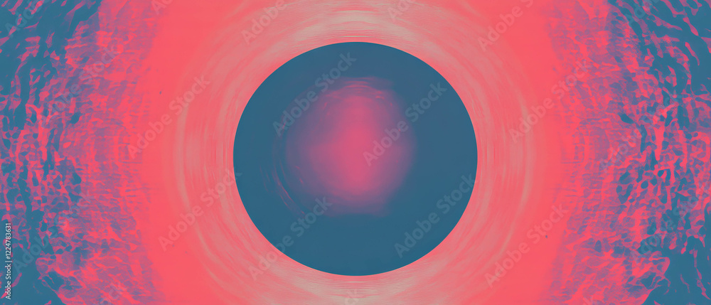 Poster Circular spark patterns create an engaging abstract design with central focal area
