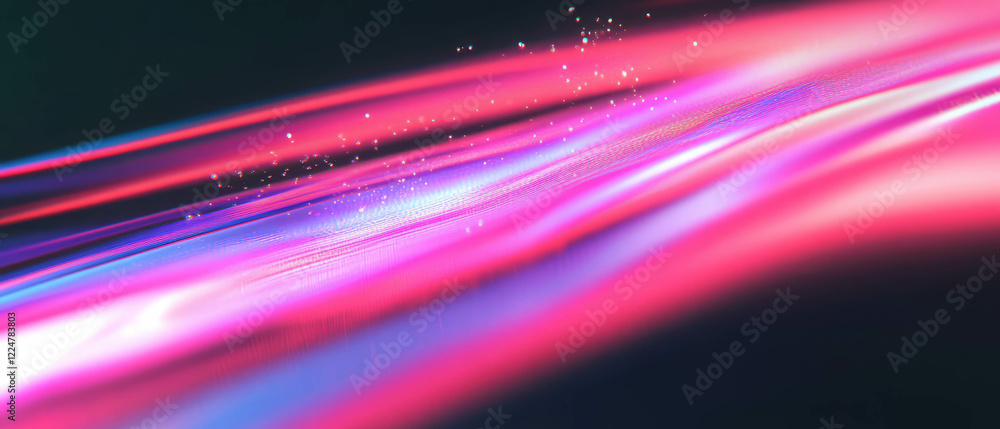 Poster Vibrant cybernetic patterns create dynamic connections in a abstract tech background