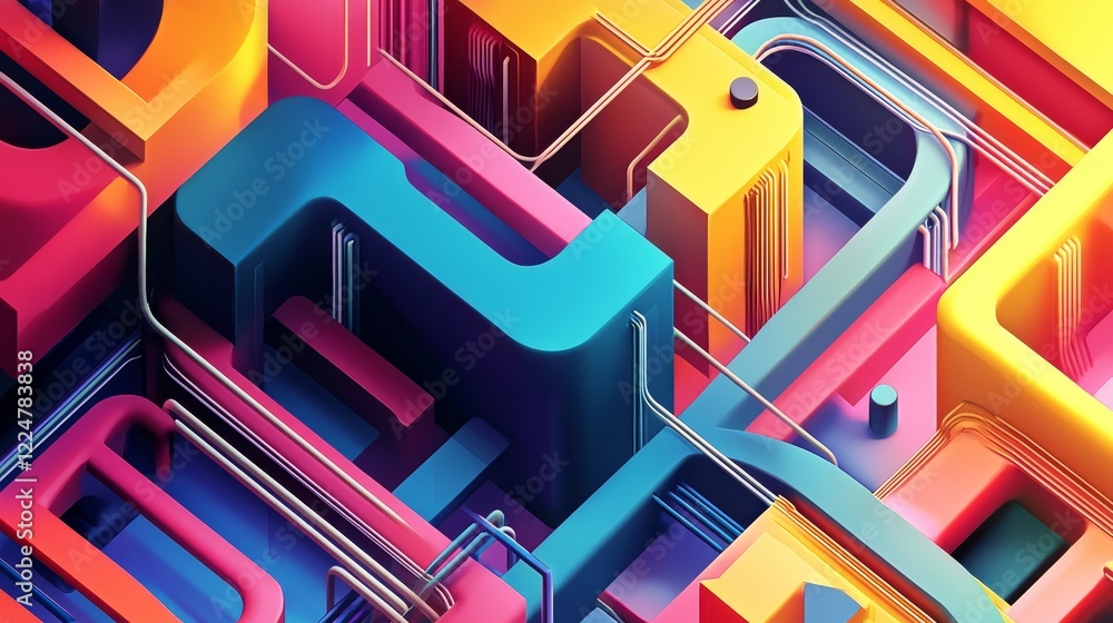 Poster Capturing technology's essence digital network flow and abstract communication graphics