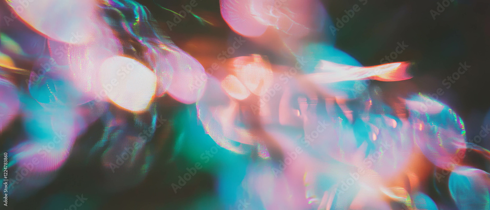 Poster Dynamic display of dancing sparks in an abstract format with vibrant colors and effects