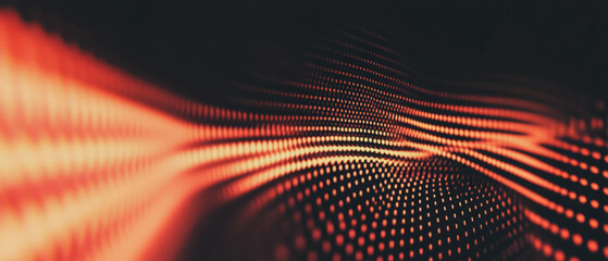 Fototapeta premium Dynamic abstract design with dark tones and vibrant highlights creating sound waves