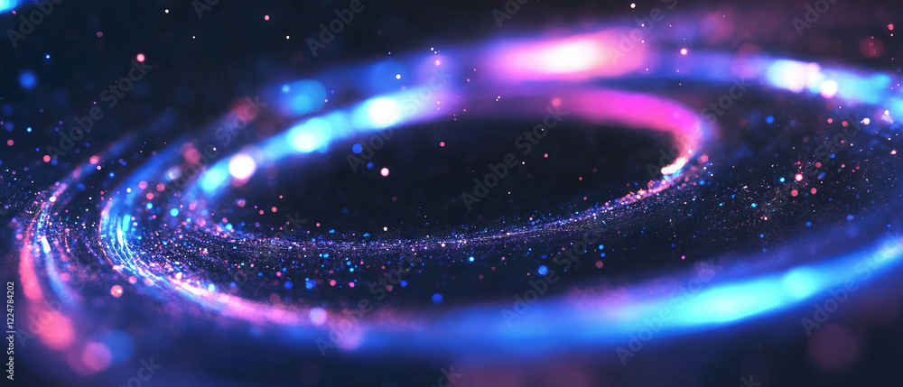 Poster Detailed spark particles create an intricate abstract background for text